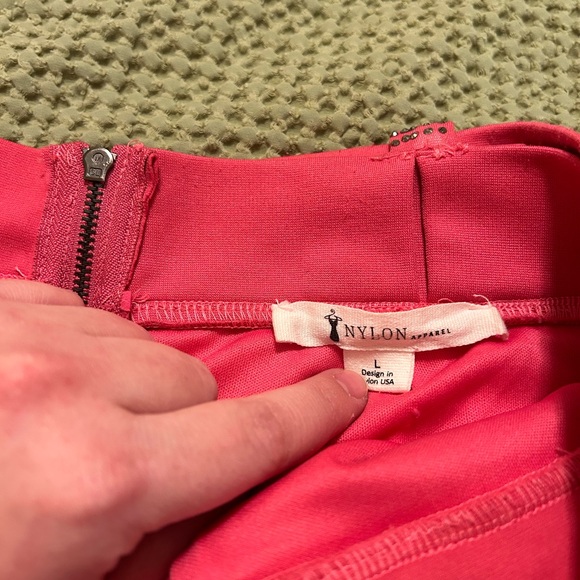 Pink Tiered Skirt with Belt - Picture 3 of 4